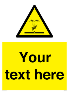 Custom warning geyser water jet